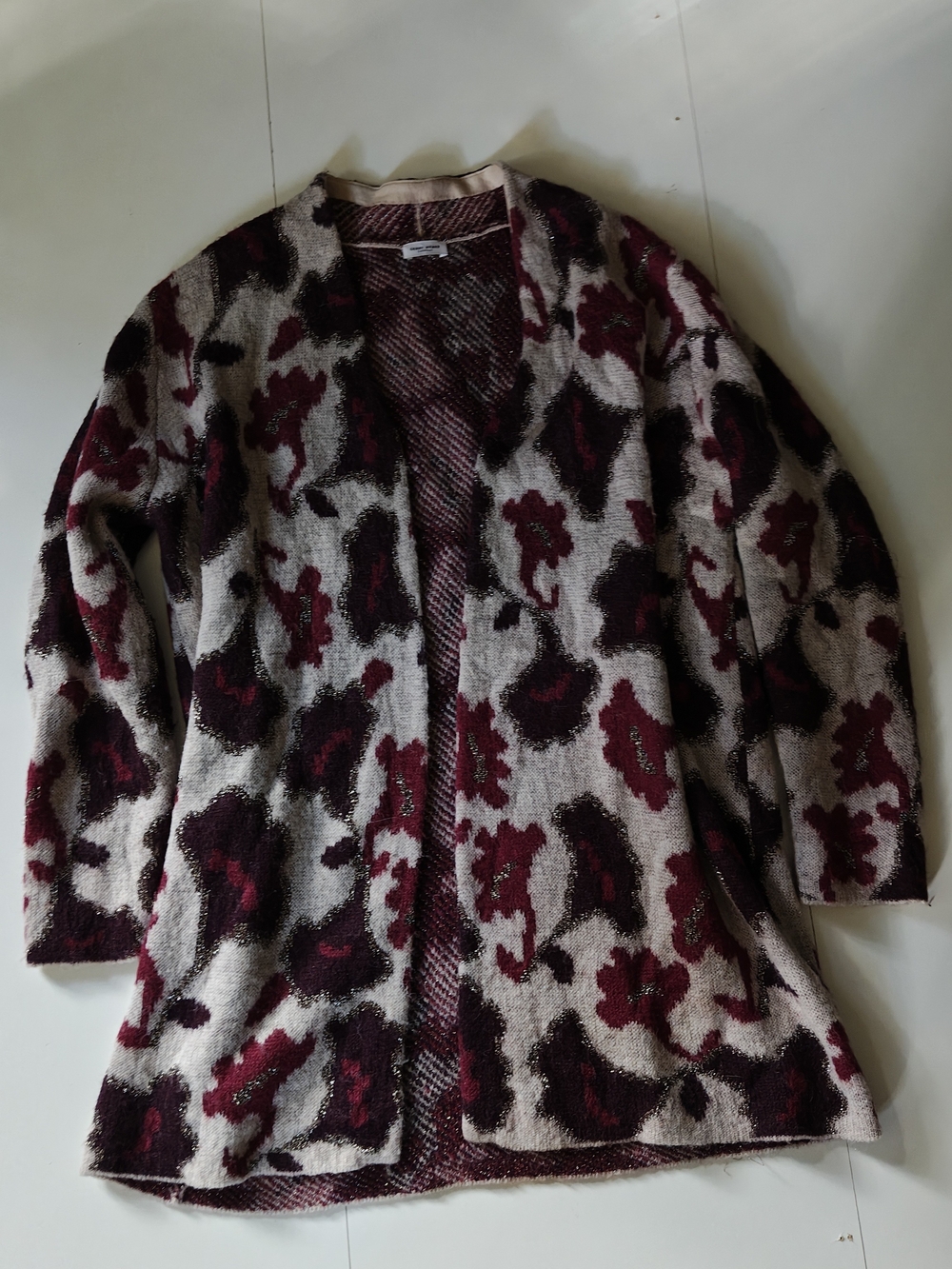 Gerry Weber Collection Wool Blend Metallic Floral Cardigan 10